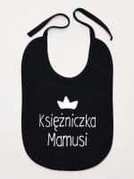 księżniczka mamusi śliniak niemowlęcy kolor czarny 056