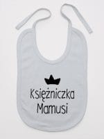 księżniczka mamusi śliniak niemowlęcy kolor szary 056