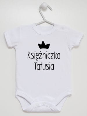 księżniczka tatusia body z krótkim rękawem kolor biały 055