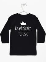 księżniczka tatusia koszulka z długim rękawem kolor czarny 055