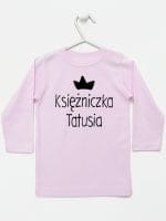 księżniczka tatusia koszulka z długim rękawem kolor różowy 055