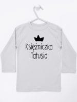 księżniczka tatusia koszulka z długim rękawem kolor szary 055