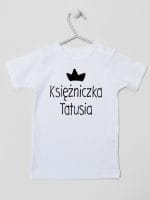 księżniczka tatusia koszulka z krótkim rękawem kolor biały 055