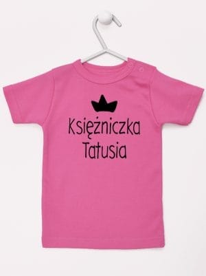 księżniczka tatusia koszulka z krótkim rękawem kolor ciemny różowy 055