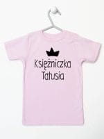 księżniczka tatusia koszulka z krótkim rękawem kolor różowy 055