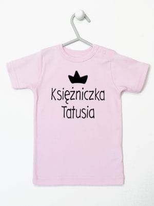 księżniczka tatusia koszulka z krótkim rękawem kolor różowy 055