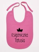 księżniczka tatusia śliniak niemowlęcy kolor ciemny różowy 055