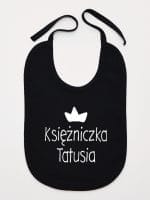 księżniczka tatusia śliniak niemowlęcy kolor czarny 055