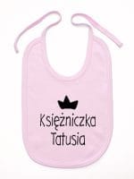 księżniczka tatusia śliniak niemowlęcy kolor różowy 055