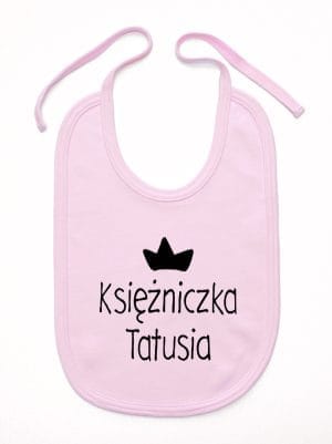 księżniczka tatusia śliniak niemowlęcy kolor różowy 055