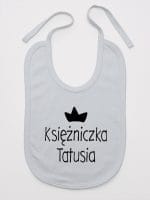 księżniczka tatusia śliniak niemowlęcy kolor szary 055