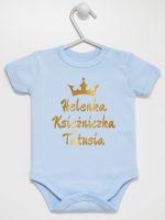 księżniczka tatusia z imieniem dziecka body z krótkim rękawem kolor błękitny 239 księżniczka tatusia z imieniem dziecka body z krótkim rękawem kolor błękitny 239