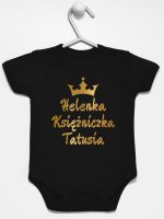 księżniczka tatusia z imieniem dziecka body z krótkim rękawem kolor czarny 239 księżniczka tatusia z imieniem dziecka body z krótkim rękawem kolor czarny 239