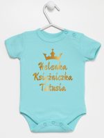 księżniczka tatusia z imieniem dziecka body z krótkim rękawem kolor miętowy 239 księżniczka tatusia z imieniem dziecka body z krótkim rękawem kolor miętowy 239