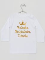 księżniczka tatusia z imieniem dziecka koszulka z długim rękawem kolor biały 239 księżniczka tatusia z imieniem dziecka koszulka z długim rękawem kolor biały 239