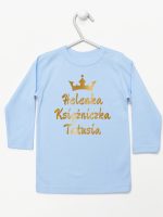 księżniczka tatusia z imieniem dziecka koszulka z długim rękawem kolor błękitny 239 księżniczka tatusia z imieniem dziecka koszulka z długim rękawem kolor błękitny 239