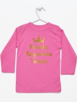 księżniczka tatusia z imieniem dziecka koszulka z długim rękawem kolor ciemny różowy 239 księżniczka tatusia z imieniem dziecka koszulka z długim rękawem kolor ciemny różowy 239