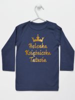 księżniczka tatusia z imieniem dziecka koszulka z długim rękawem kolor granatowy 239 księżniczka tatusia z imieniem dziecka koszulka z długim rękawem kolor granatowy 239