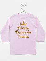 księżniczka tatusia z imieniem dziecka koszulka z długim rękawem kolor różowy 239 księżniczka tatusia z imieniem dziecka koszulka z długim rękawem kolor różowy 239