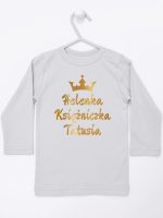 księżniczka tatusia z imieniem dziecka koszulka z długim rękawem kolor szary 239 księżniczka tatusia z imieniem dziecka koszulka z długim rękawem kolor szary 239