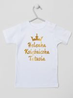 księżniczka tatusia z imieniem dziecka koszulka z krótkim rękawem kolor biały 239 księżniczka tatusia z imieniem dziecka koszulka z krótkim rękawem kolor biały 239