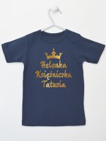 księżniczka tatusia z imieniem dziecka koszulka z krótkim rękawem kolor granatowy 239 księżniczka tatusia z imieniem dziecka koszulka z krótkim rękawem kolor granatowy 239