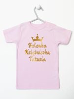księżniczka tatusia z imieniem dziecka koszulka z krótkim rękawem kolor różowy 239 księżniczka tatusia z imieniem dziecka koszulka z krótkim rękawem kolor różowy 239
