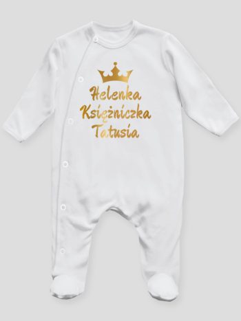 księżniczka tatusia z imieniem dziecka pajacyk śpioszek ze stópkami 239