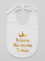 księżniczka tatusia z imieniem dziecka śliniak niemowlęcy kolor biały 239
