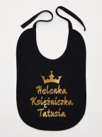 księżniczka tatusia z imieniem dziecka śliniak niemowlęcy kolor czarny 239