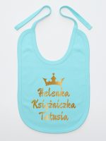 księżniczka tatusia z imieniem dziecka śliniak niemowlęcy kolor miętowy 239