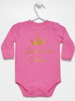 księżniczka tatusia z koroną nadruk złoty body z długim rękawem kolor ciemny różowy 240 księżniczka tatusia z koroną nadruk złoty body z długim rękawem kolor ciemny różowy 240