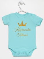 księżniczka tatusia z koroną nadruk złoty body z krótkim rękawem kolor miętowy 240 księżniczka tatusia z koroną nadruk złoty body z krótkim rękawem kolor miętowy 240