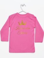 księżniczka tatusia z koroną nadruk złoty koszulka z długim rękawem kolor ciemny różowy 240 księżniczka tatusia z koroną nadruk złoty koszulka z długim rękawem kolor ciemny różowy 240