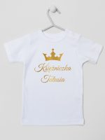 księżniczka tatusia z koroną nadruk złoty koszulka z krótkim rękawem kolor biały 240 księżniczka tatusia z koroną nadruk złoty koszulka z krótkim rękawem kolor biały 240