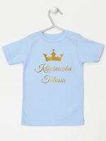księżniczka tatusia z koroną nadruk złoty koszulka z krótkim rękawem kolor błękitny 240 księżniczka tatusia z koroną nadruk złoty koszulka z krótkim rękawem kolor błękitny 240