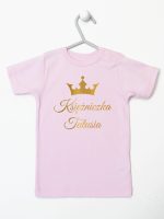 księżniczka tatusia z koroną nadruk złoty koszulka z krótkim rękawem kolor różowy 240 księżniczka tatusia z koroną nadruk złoty koszulka z krótkim rękawem kolor różowy 240