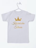 księżniczka tatusia z koroną nadruk złoty koszulka z krótkim rękawem kolor szary 240 księżniczka tatusia z koroną nadruk złoty koszulka z krótkim rękawem kolor szary 240
