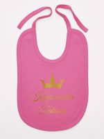 księżniczka tatusia z koroną nadruk złoty śliniak niemowlęcy kolor ciemny różowy 240 księżniczka tatusia z koroną nadruk złoty śliniak niemowlęcy kolor ciemny różowy 240