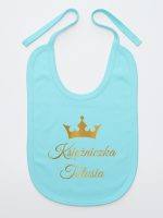 księżniczka tatusia z koroną nadruk złoty śliniak niemowlęcy kolor miętowy 240 księżniczka tatusia z koroną nadruk złoty śliniak niemowlęcy kolor miętowy 240