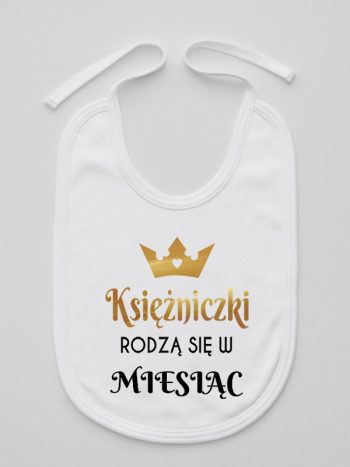 księżniczki rodzą się w śliniak niemowlęcy kolor biały 224