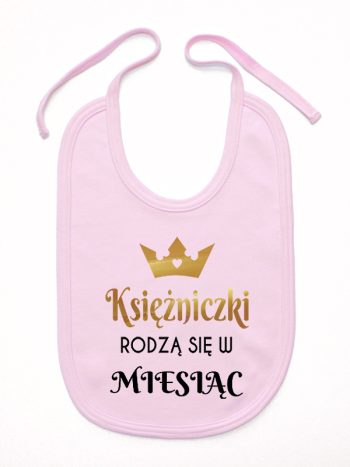 księżniczki rodzą się w śliniak niemowlęcy kolor różowy 224