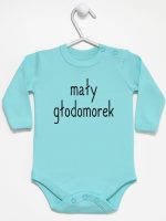 mały głodomorek body z długim rękawem kolor miętowy 124