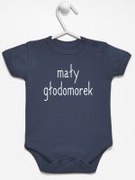 mały głodomorek body z krótkim rękawem kolor granatowy 124