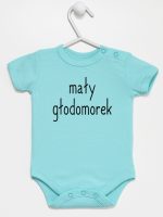 mały głodomorek body z krótkim rękawem kolor miętowy 124