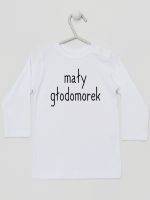 mały głodomorek koszulka z długim rękawem kolor biały 124