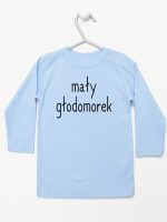 mały głodomorek koszulka z długim rękawem kolor błękitny 124