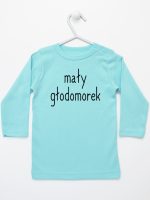 mały głodomorek koszulka z długim rękawem kolor miętowy 124