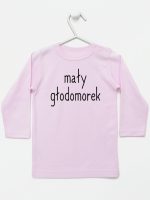 mały głodomorek koszulka z długim rękawem kolor różowy 124