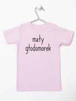 mały głodomorek koszulka z krótkim rękawem kolor różowy 124